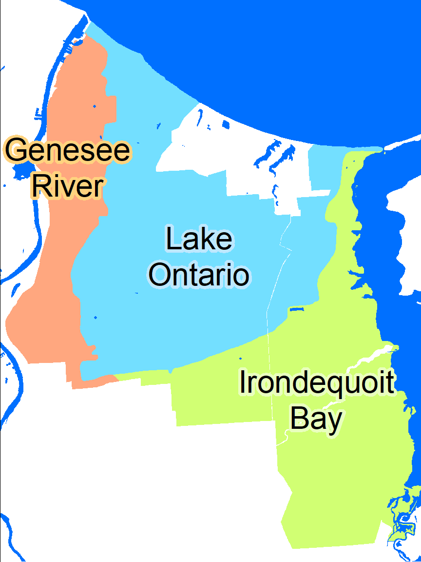 Map displays the storm watershed